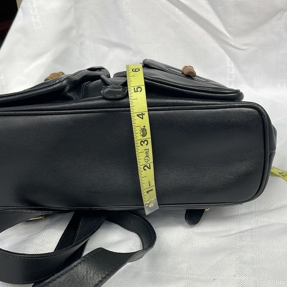 Gucci Leather Bamboo Backpack Black Designer Luxury Rucksack Twin Pocket main image 16